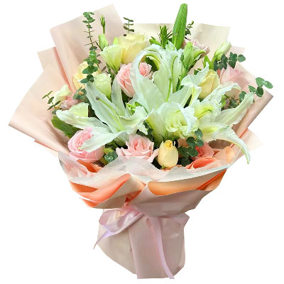十堰10朵玫瑰百合混搭，爱是难忘时刻